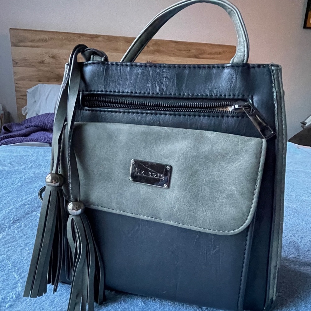 Navy Faux Leather Liz Soto Handbag/Backpack